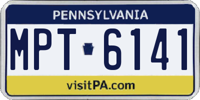 PA license plate MPT6141