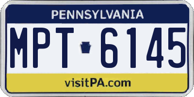 PA license plate MPT6145