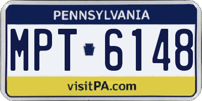 PA license plate MPT6148