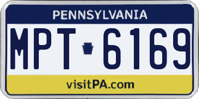 PA license plate MPT6169