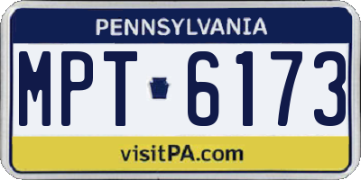 PA license plate MPT6173