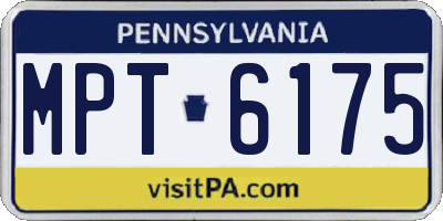 PA license plate MPT6175