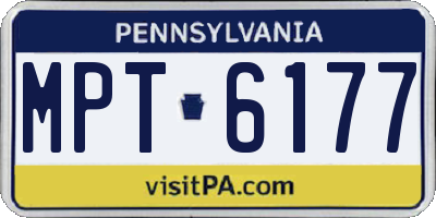 PA license plate MPT6177