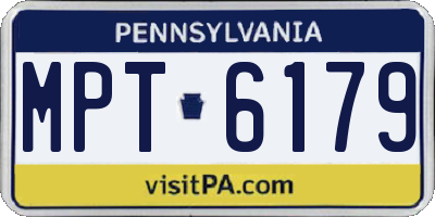 PA license plate MPT6179