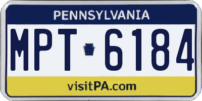 PA license plate MPT6184