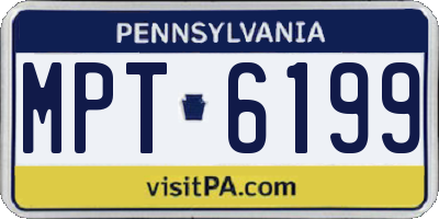 PA license plate MPT6199