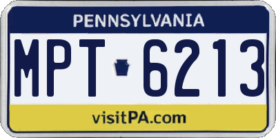 PA license plate MPT6213