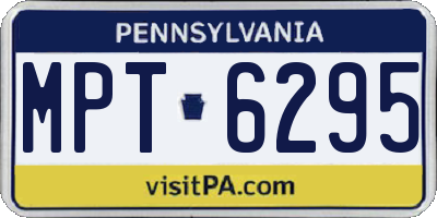 PA license plate MPT6295