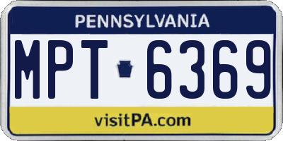 PA license plate MPT6369