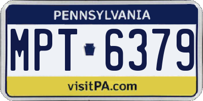 PA license plate MPT6379