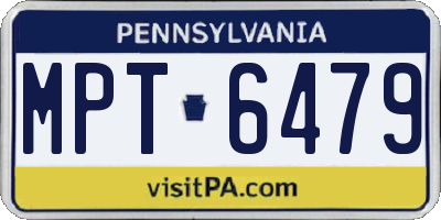PA license plate MPT6479