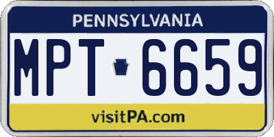 PA license plate MPT6659