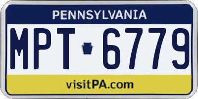 PA license plate MPT6779