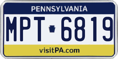 PA license plate MPT6819