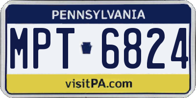 PA license plate MPT6824