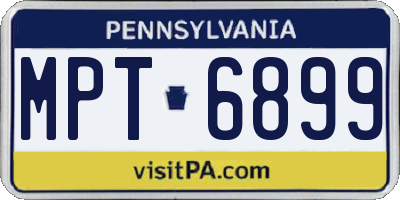 PA license plate MPT6899
