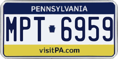 PA license plate MPT6959