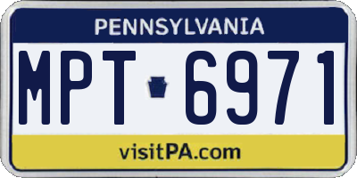 PA license plate MPT6971