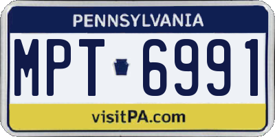PA license plate MPT6991
