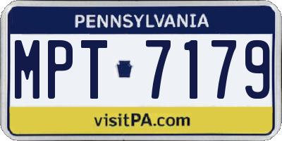 PA license plate MPT7179