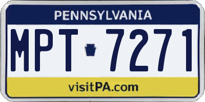 PA license plate MPT7271