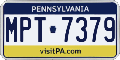 PA license plate MPT7379