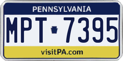 PA license plate MPT7395