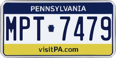 PA license plate MPT7479