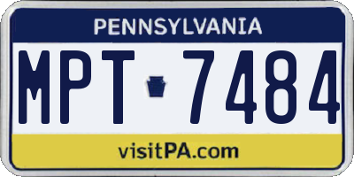 PA license plate MPT7484