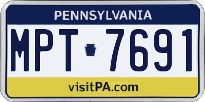 PA license plate MPT7691
