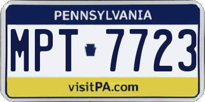 PA license plate MPT7723