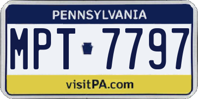 PA license plate MPT7797