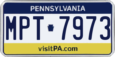 PA license plate MPT7973