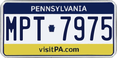 PA license plate MPT7975