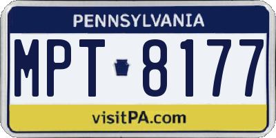 PA license plate MPT8177