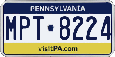 PA license plate MPT8224