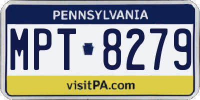 PA license plate MPT8279