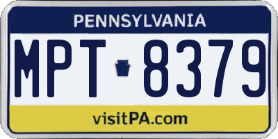 PA license plate MPT8379