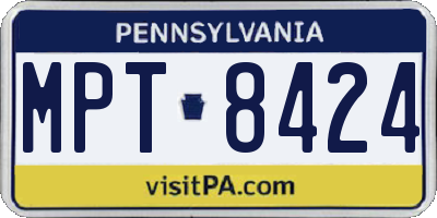 PA license plate MPT8424