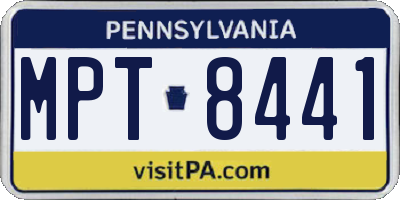 PA license plate MPT8441