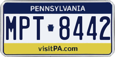 PA license plate MPT8442