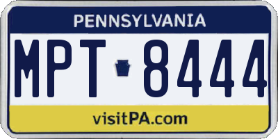 PA license plate MPT8444