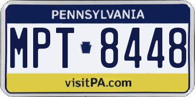 PA license plate MPT8448