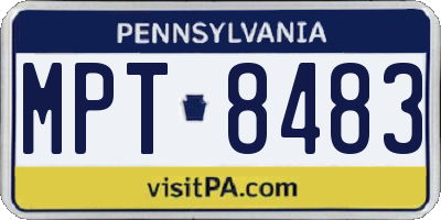 PA license plate MPT8483