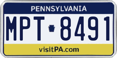 PA license plate MPT8491