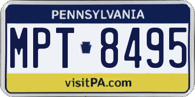 PA license plate MPT8495