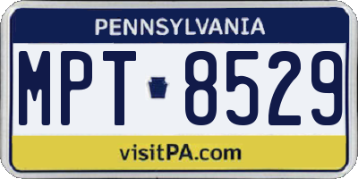 PA license plate MPT8529