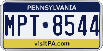 PA license plate MPT8544