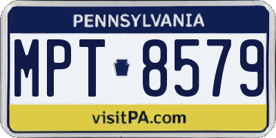 PA license plate MPT8579