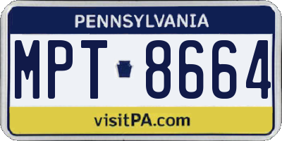 PA license plate MPT8664